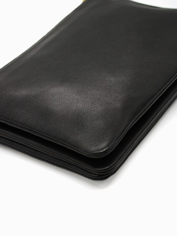 Tracolla Celine Trio in pelle nera
