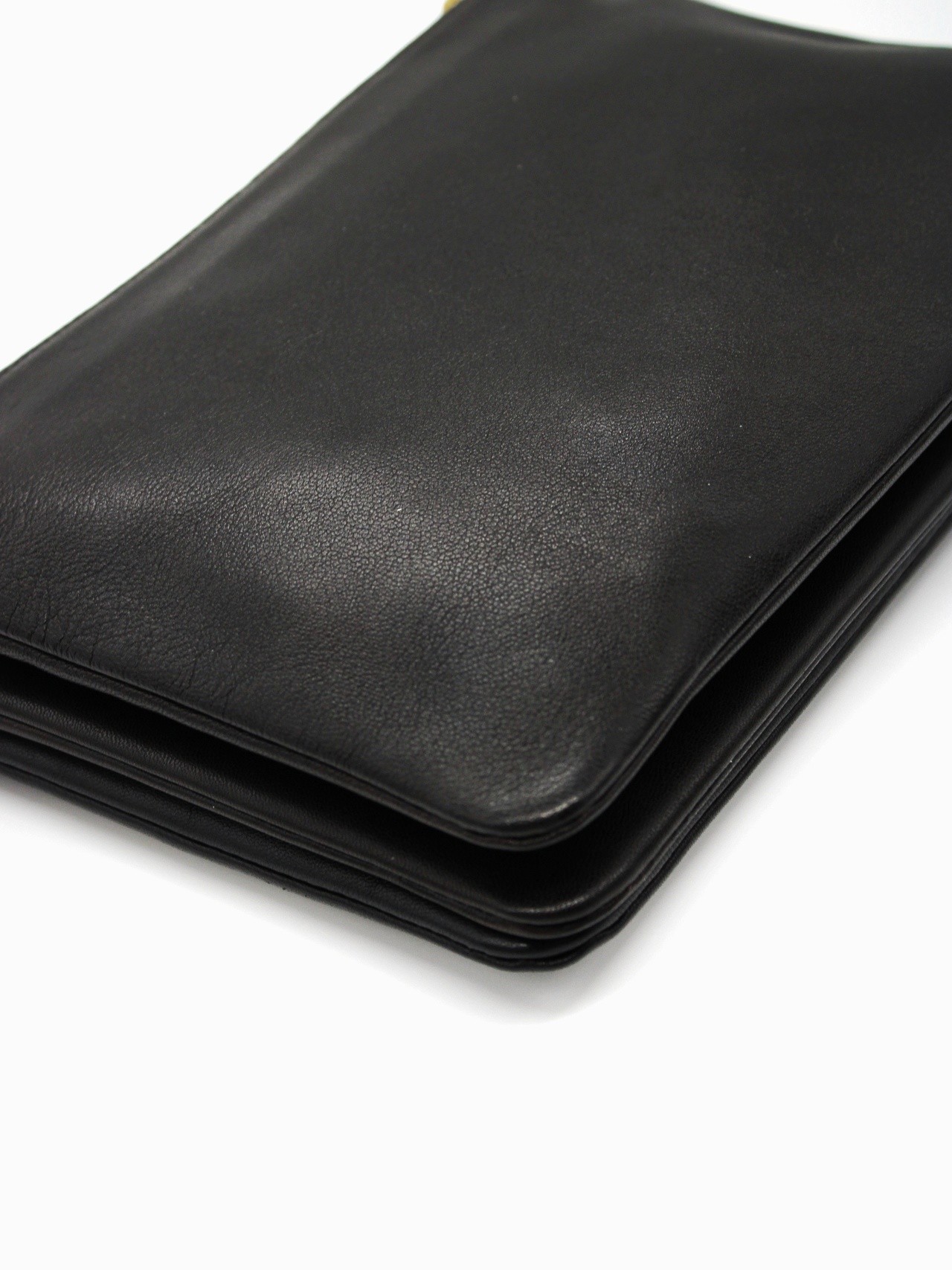 Tracolla Celine Trio in pelle nera thumb