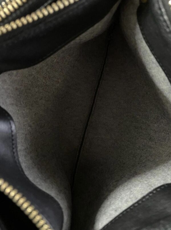Tracolla Celine Trio in pelle nera