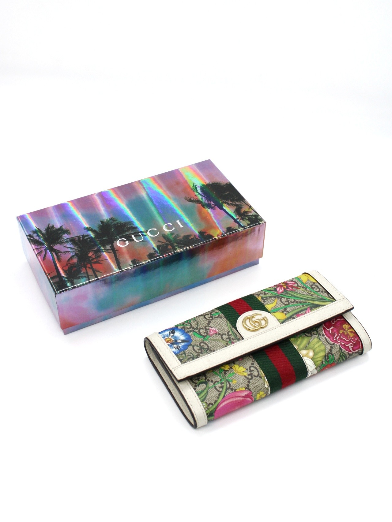 Portafoglio Gucci GG supreme Flora web thumb