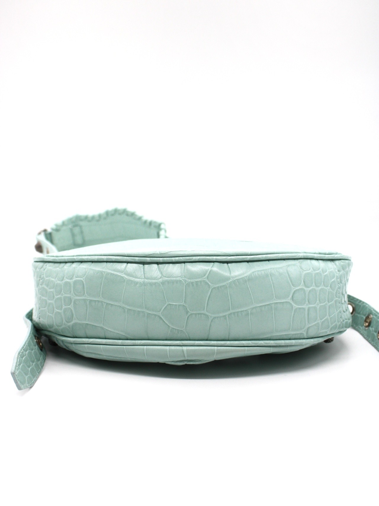 Borsa Balenciaga Cagole Xs Stampa Cocco verde acqua thumb