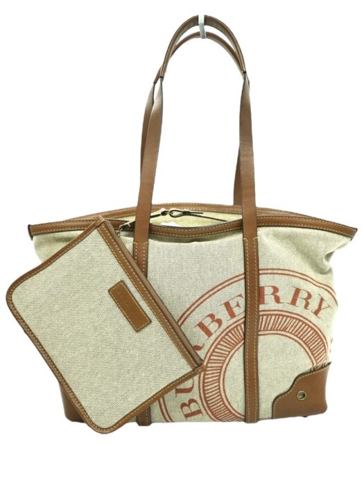 Shopper Burberry in Tela e Pelle con Pochette