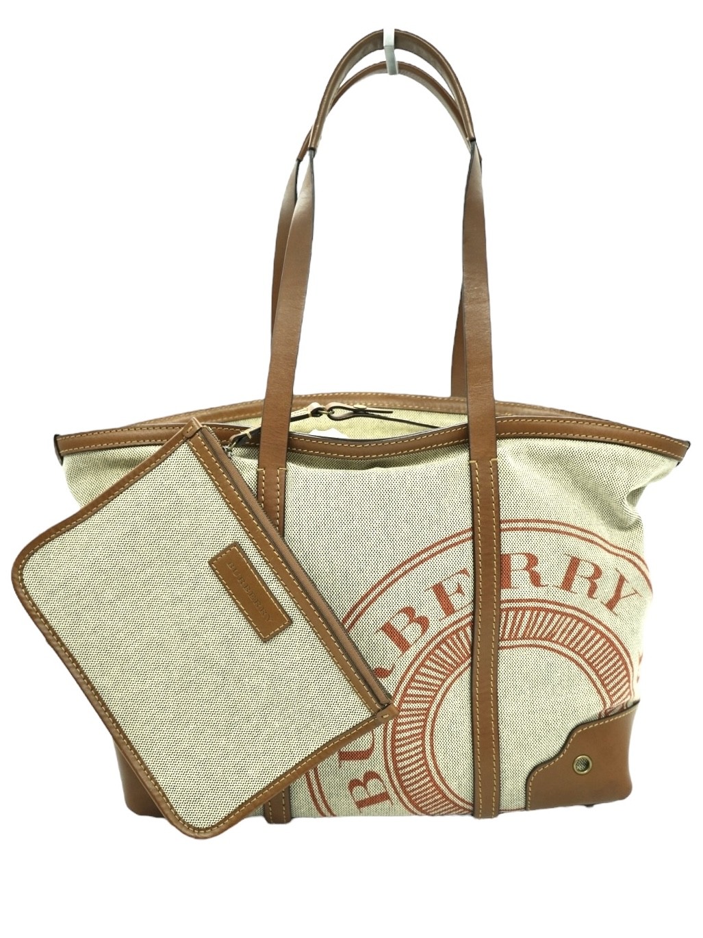 Shopper Burberry in Tela e Pelle con Pochette thumb