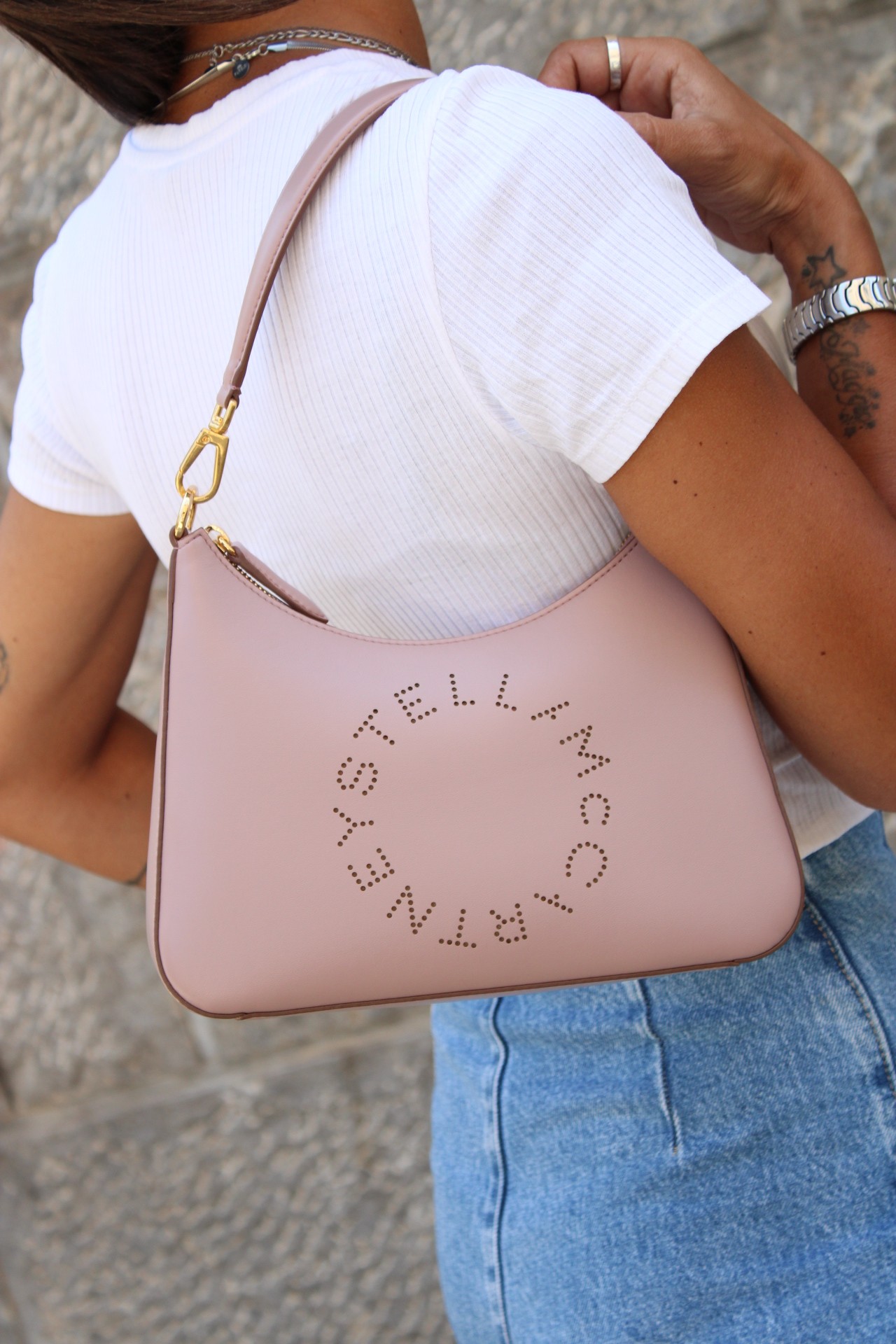 Borsa Stella McCartney con logo traforato thumb