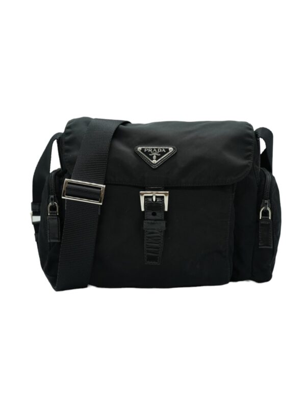Prada Tracolla in Tela Vela Nera
