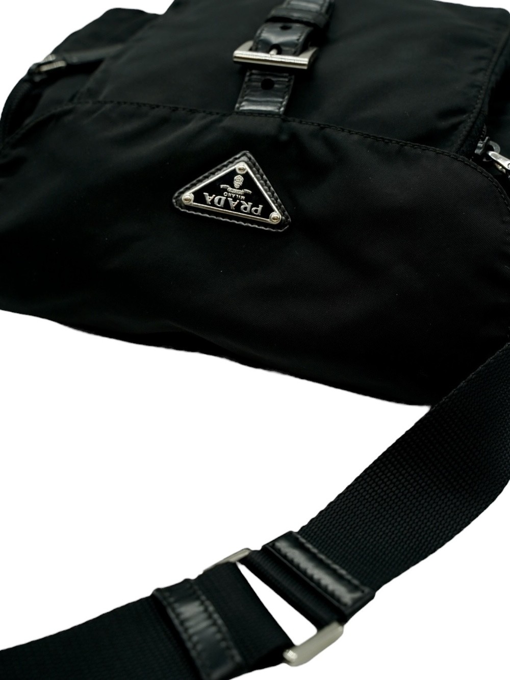 Prada Tracolla in Tela Vela Nera thumb