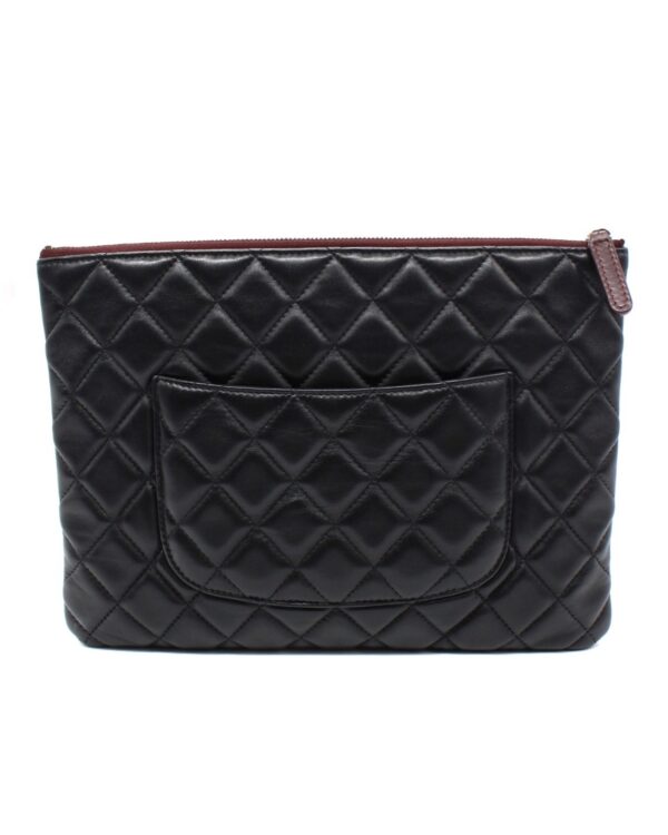 Pochette Chanel In Pelle Liscia Nera