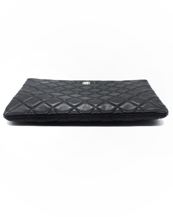 Pochette Chanel In Pelle Liscia Nera