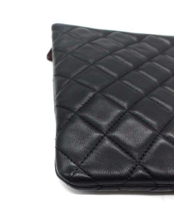 Pochette Chanel In Pelle Liscia Nera