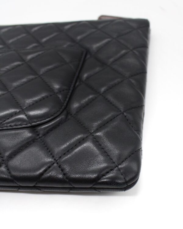 Pochette Chanel In Pelle Liscia Nera