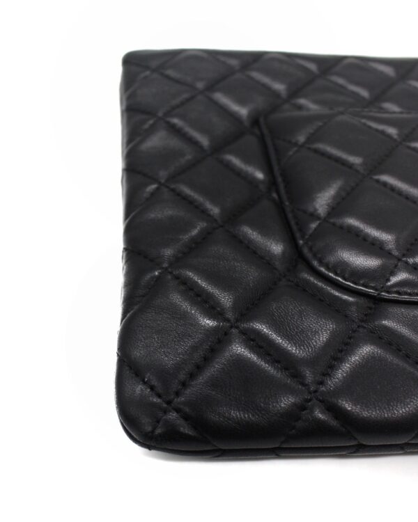 Pochette Chanel In Pelle Liscia Nera