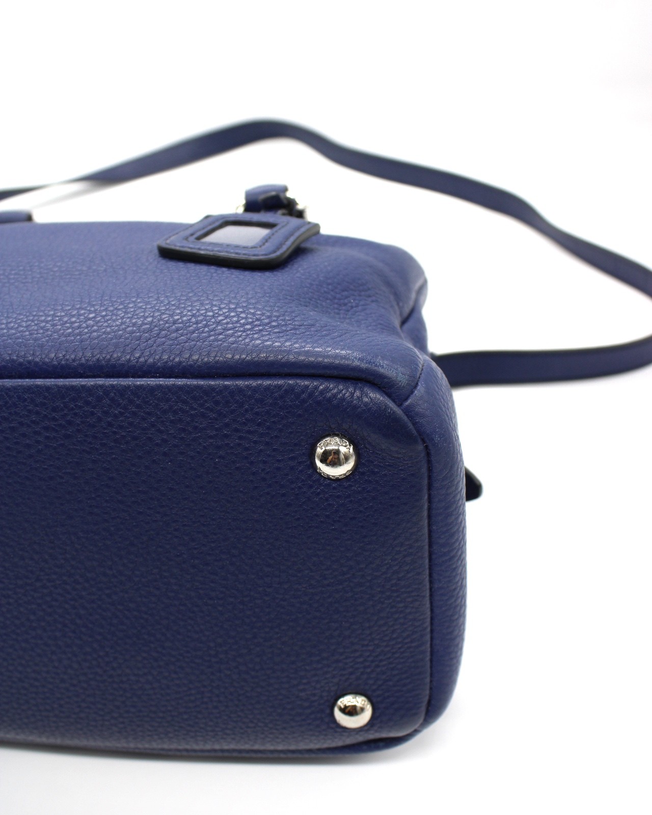 Borsa Prada in Pelle Martellata Blu thumb