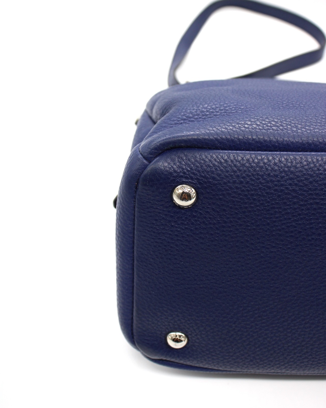 Borsa Prada in Pelle Martellata Blu thumb