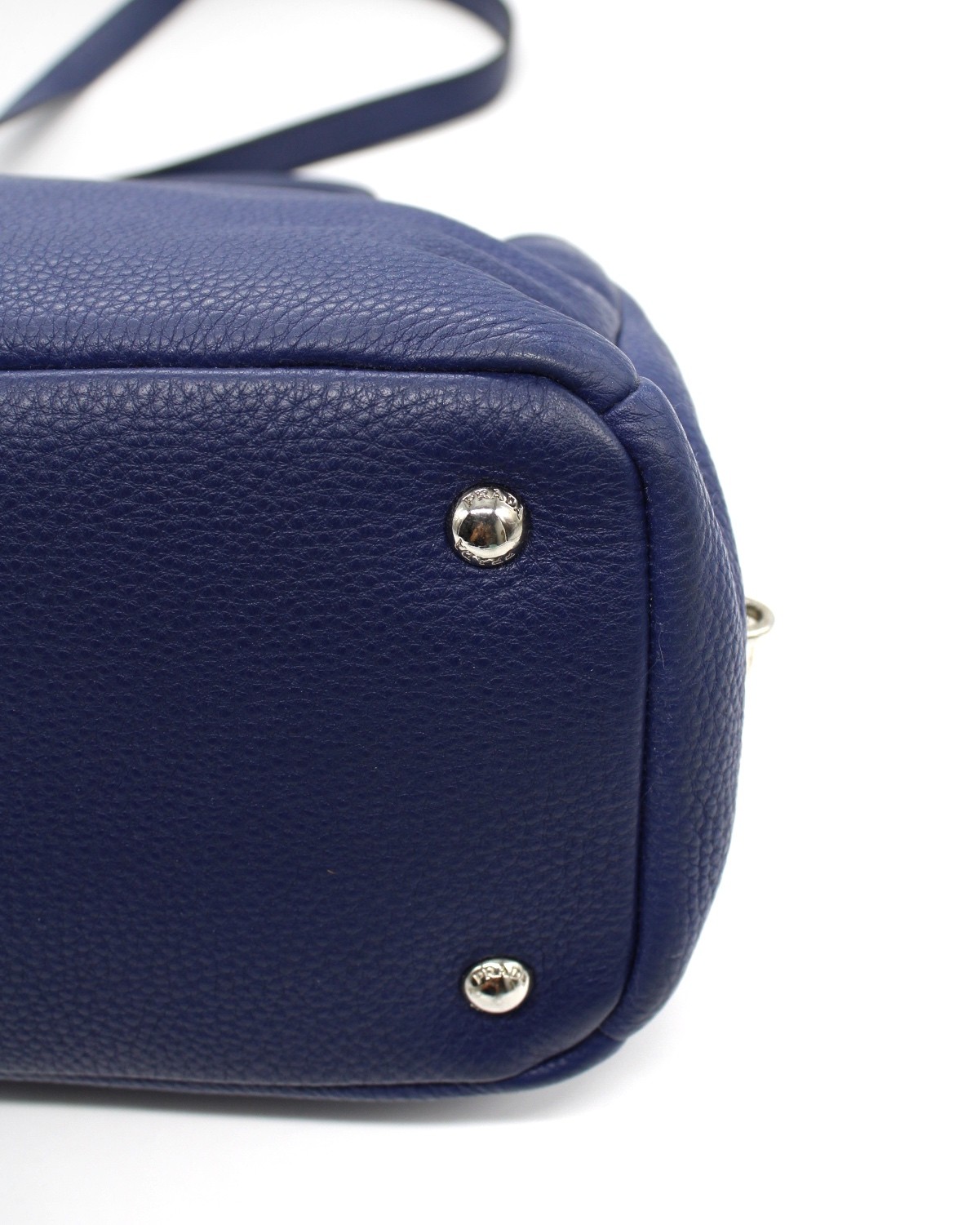 Borsa Prada in Pelle Martellata Blu thumb