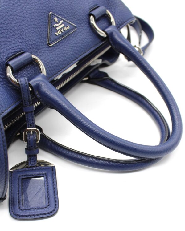 Borsa Prada in Pelle Martellata Blu