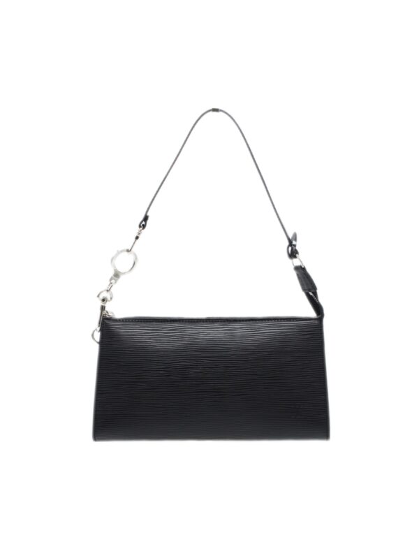 Pochette Louis Vuitton Pelle Epi nera con gancio estensore