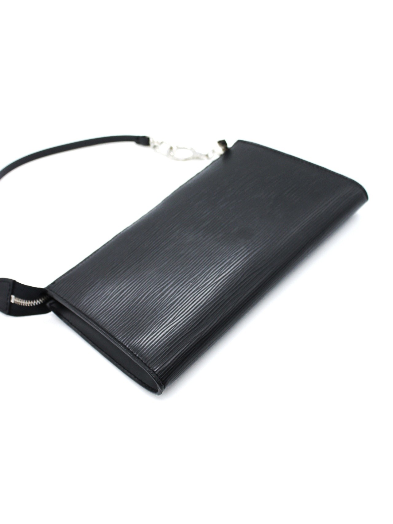 Pochette Louis Vuitton Pelle Epi nera con gancio estensore thumb