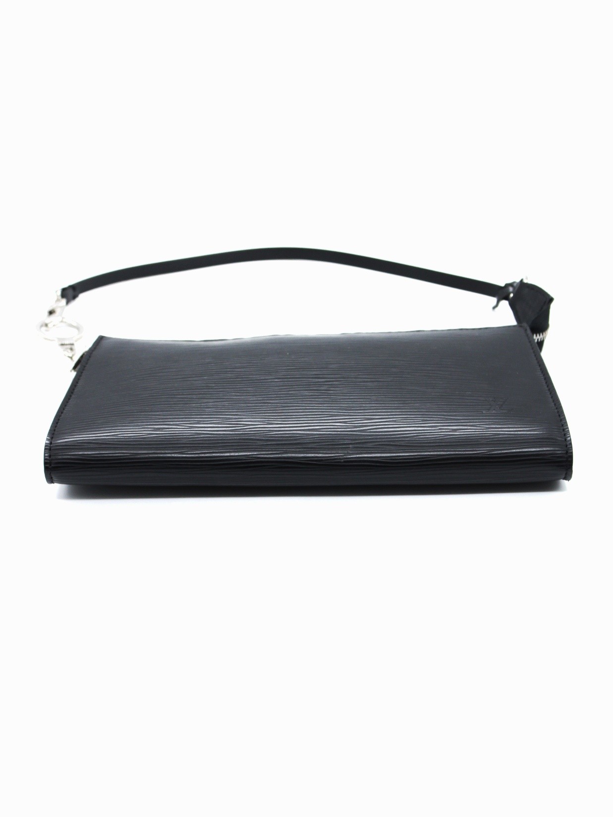 Pochette Louis Vuitton Pelle Epi nera con gancio estensore thumb