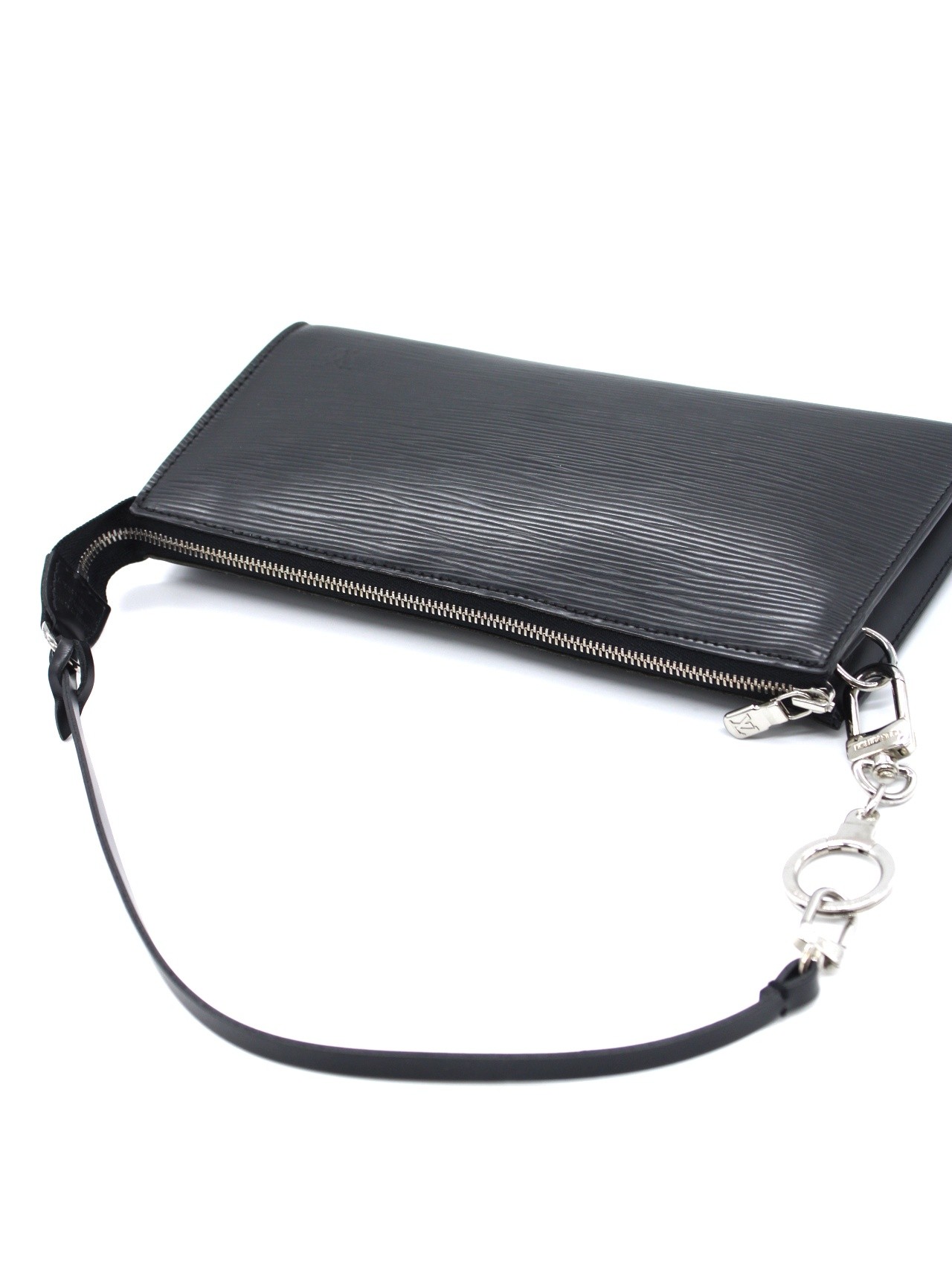 Pochette Louis Vuitton Pelle Epi nera con gancio estensore thumb