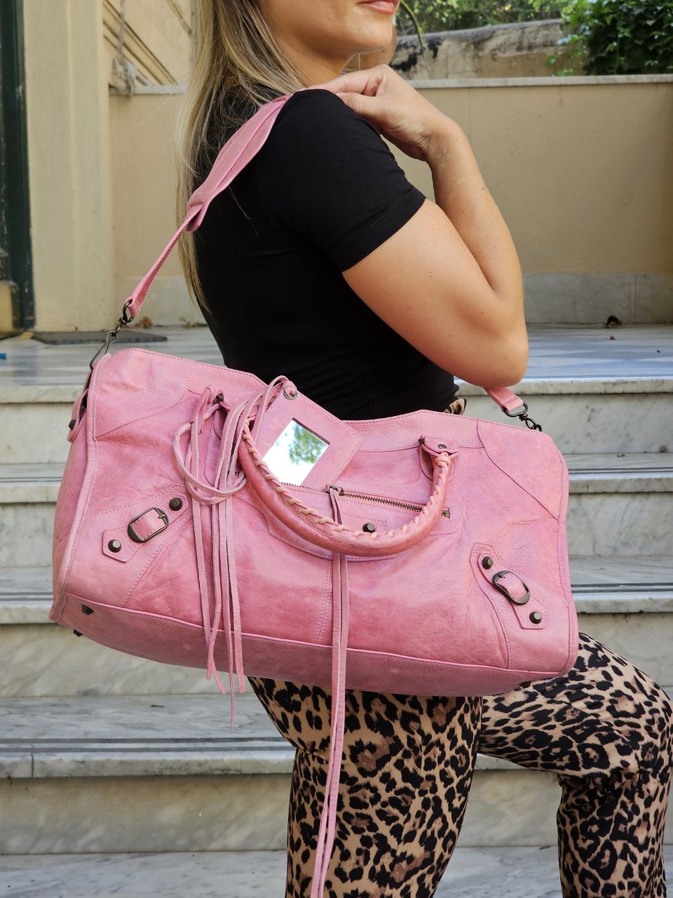 Borsa Balenciaga City Giant Rosa thumb