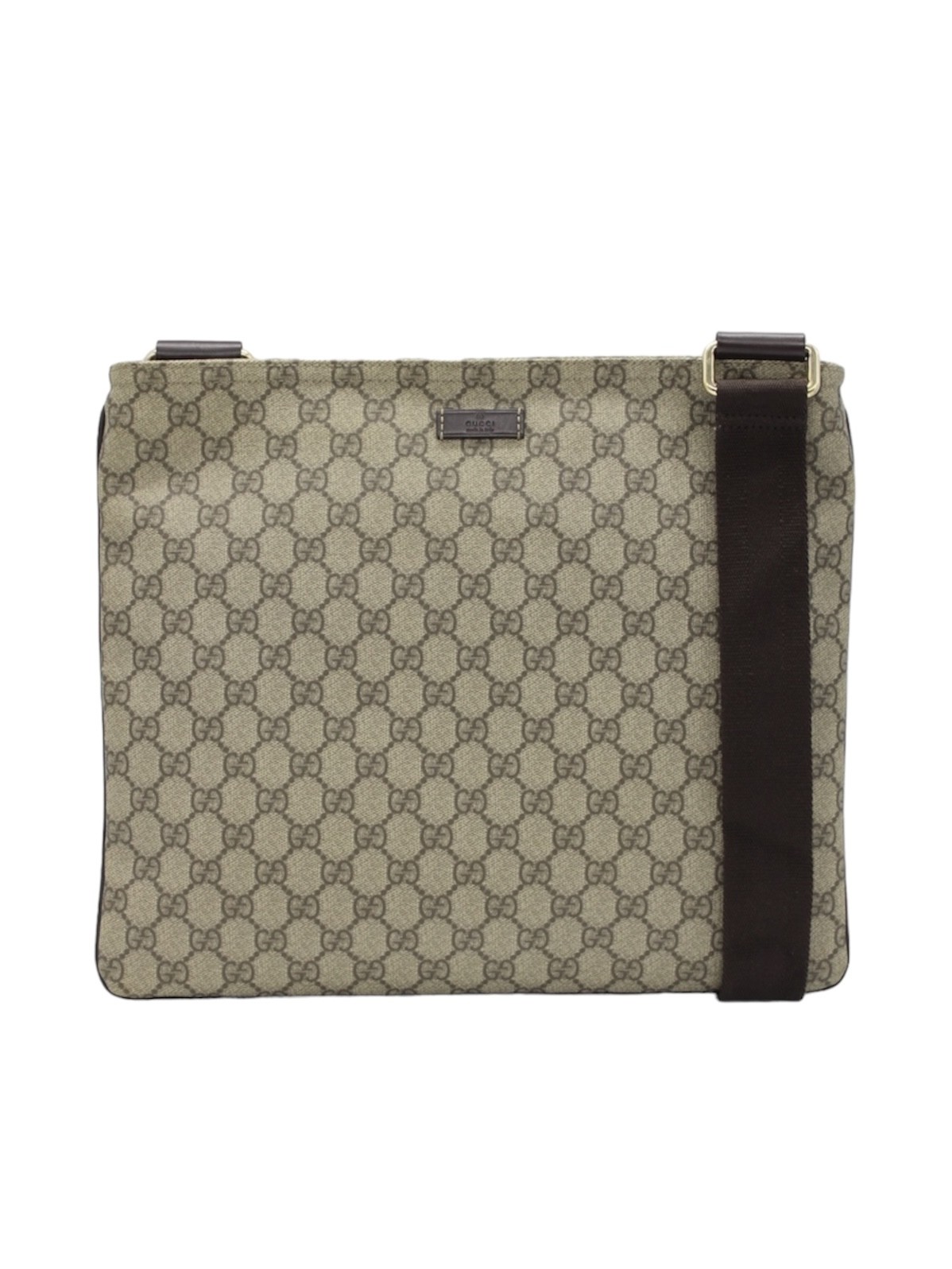 Tracolla Gucci in Tela GG Supreme e inserti in Pelle Testa di Moro thumb