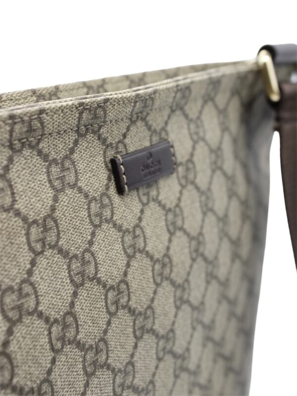Tracolla Gucci in Tela GG Supreme e inserti in Pelle Testa di Moro