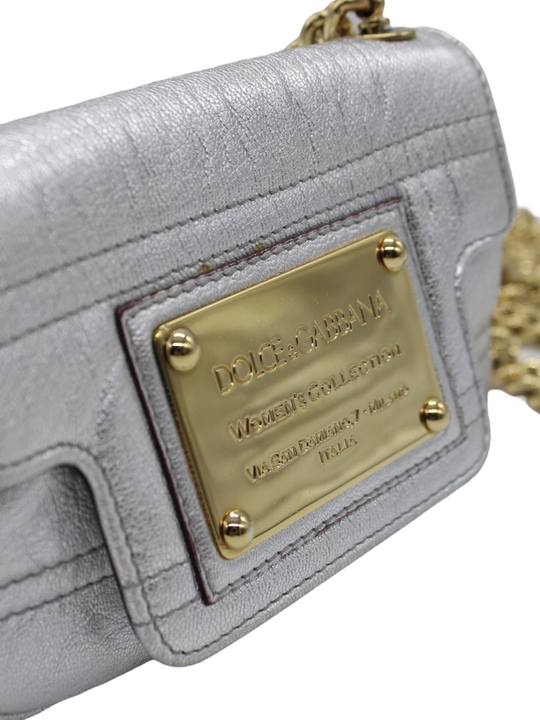 Tracolla Dolce & Gabbana il Pelle Argentata thumb