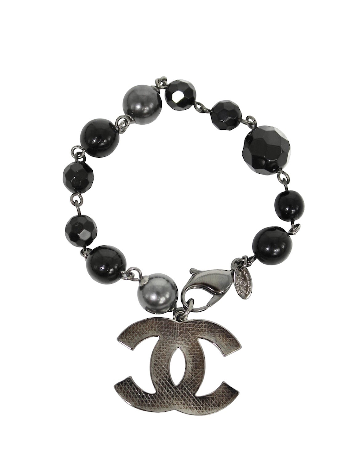 Bracciale Chanel con Perle Nere e Grigie thumb