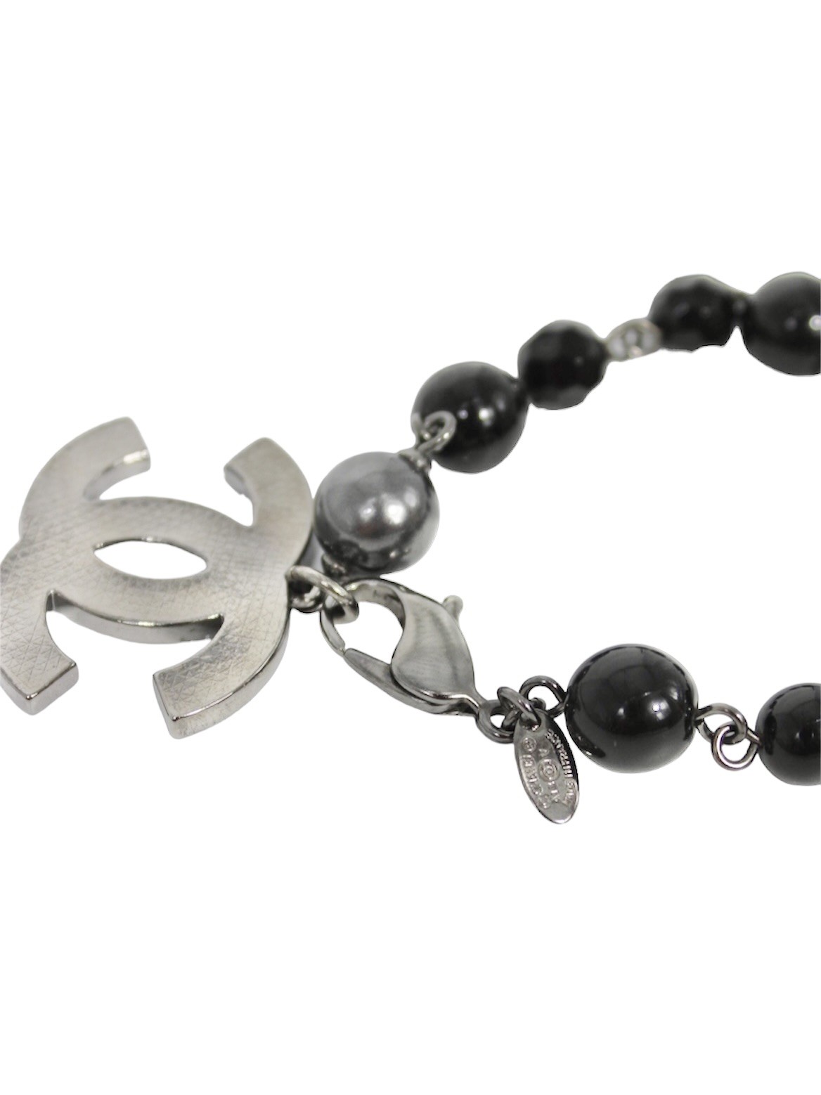 Bracciale Chanel con Perle Nere e Grigie thumb