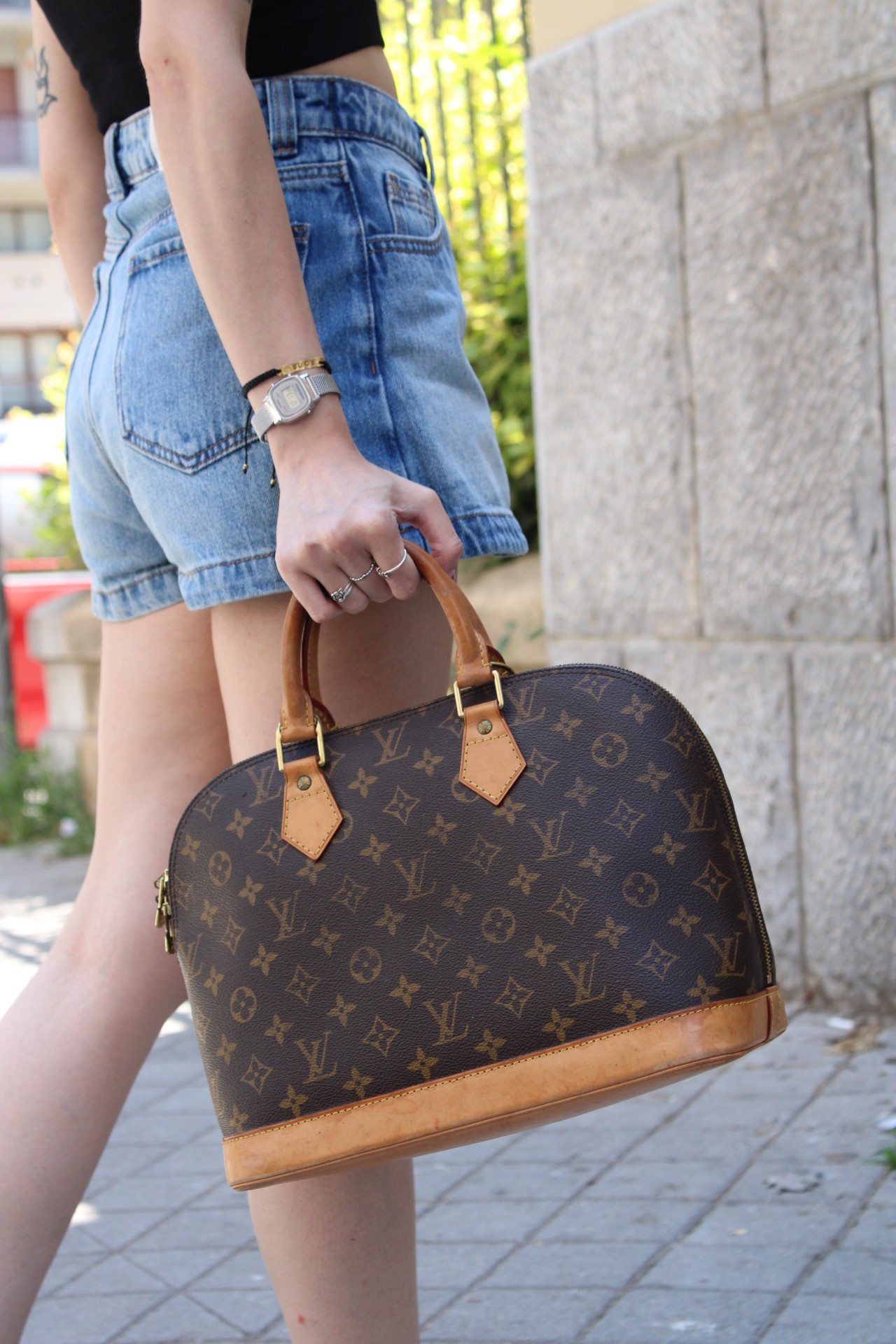 Borsa Louis Vuitton Alma PM monogram thumb