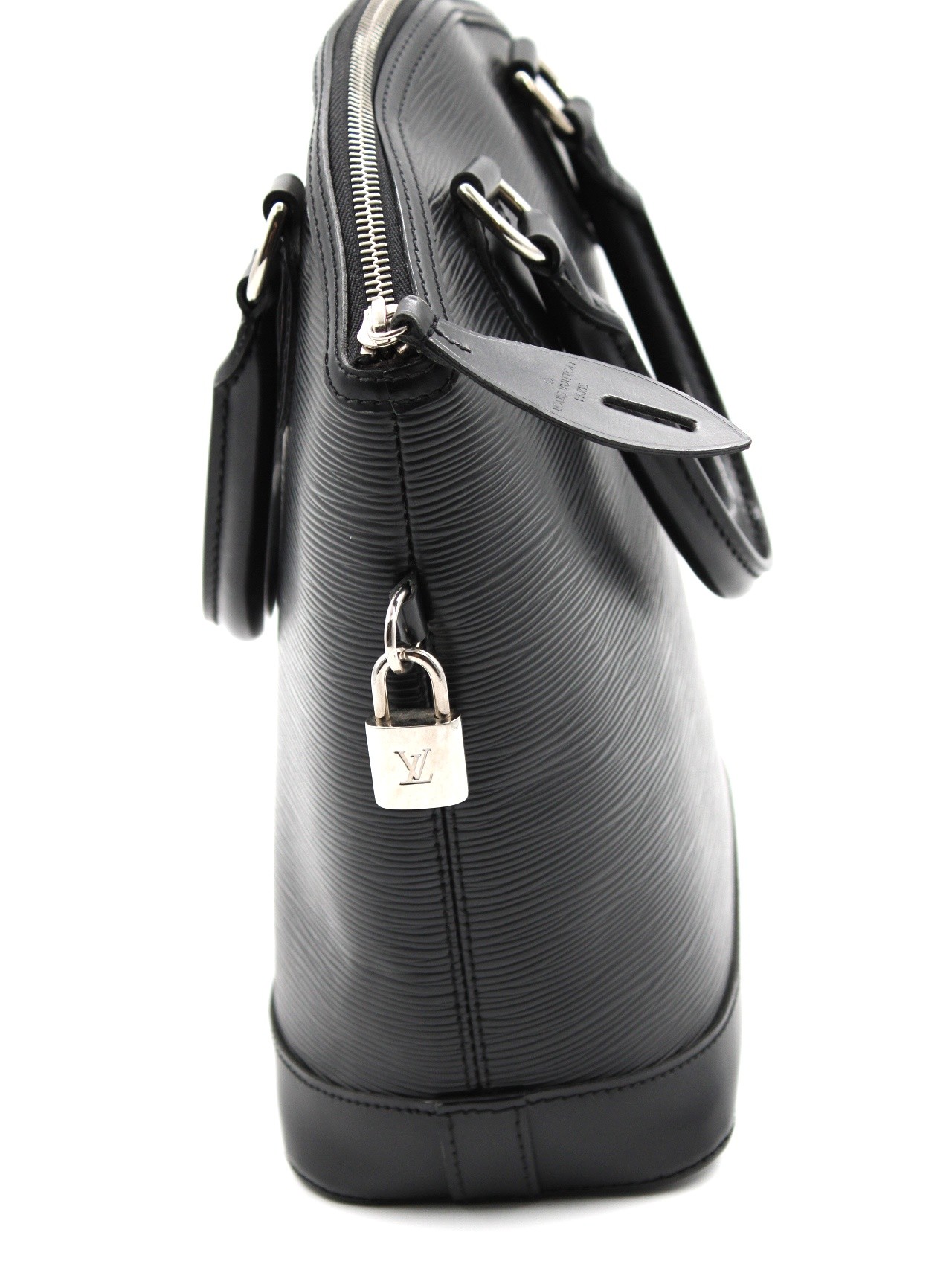 Borsa Louis Vuitton lock it in pelle epi nera thumb