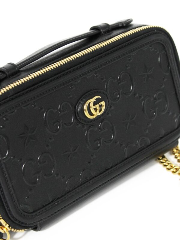 Borsa Gucci GG Top Handle in pelle nera