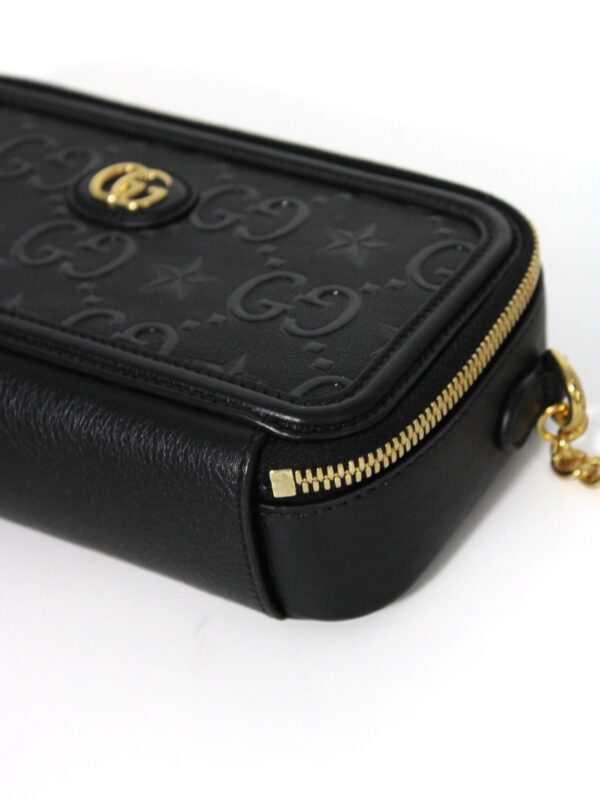 Borsa Gucci GG Top Handle in pelle nera