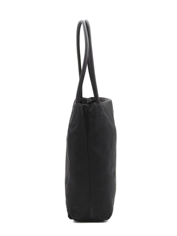 Borsa Prada a spalla in tela vela nera