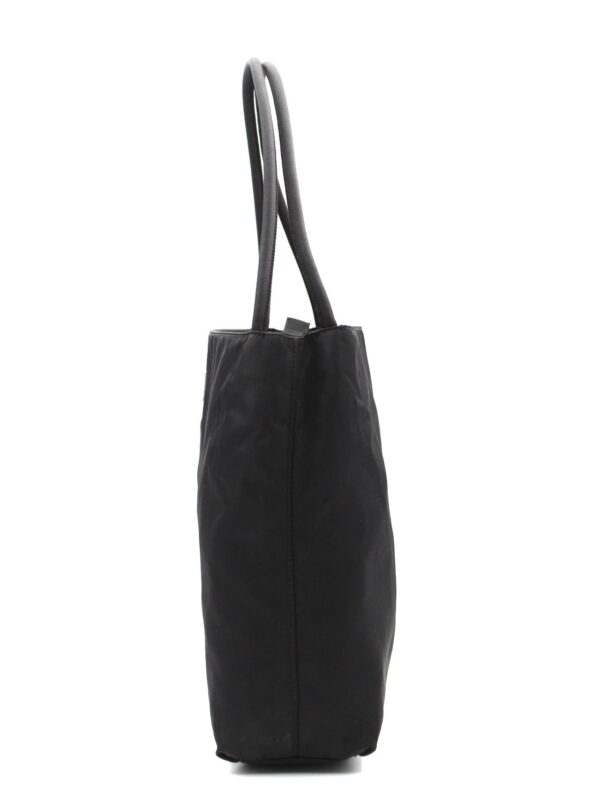 Borsa Prada a spalla in tela vela nera