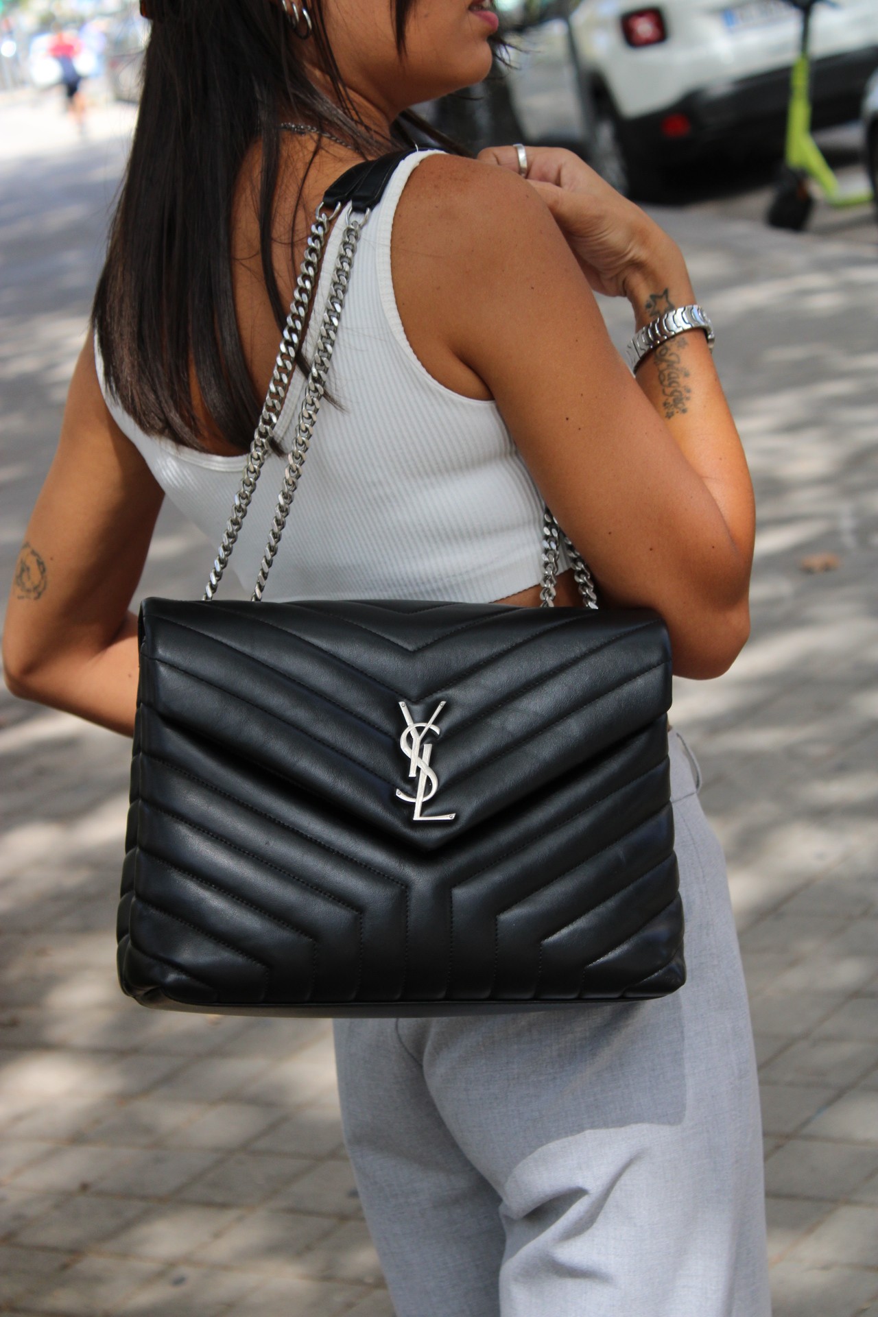 Borsa Saint Laurent Lou Lou media in pelle thumb