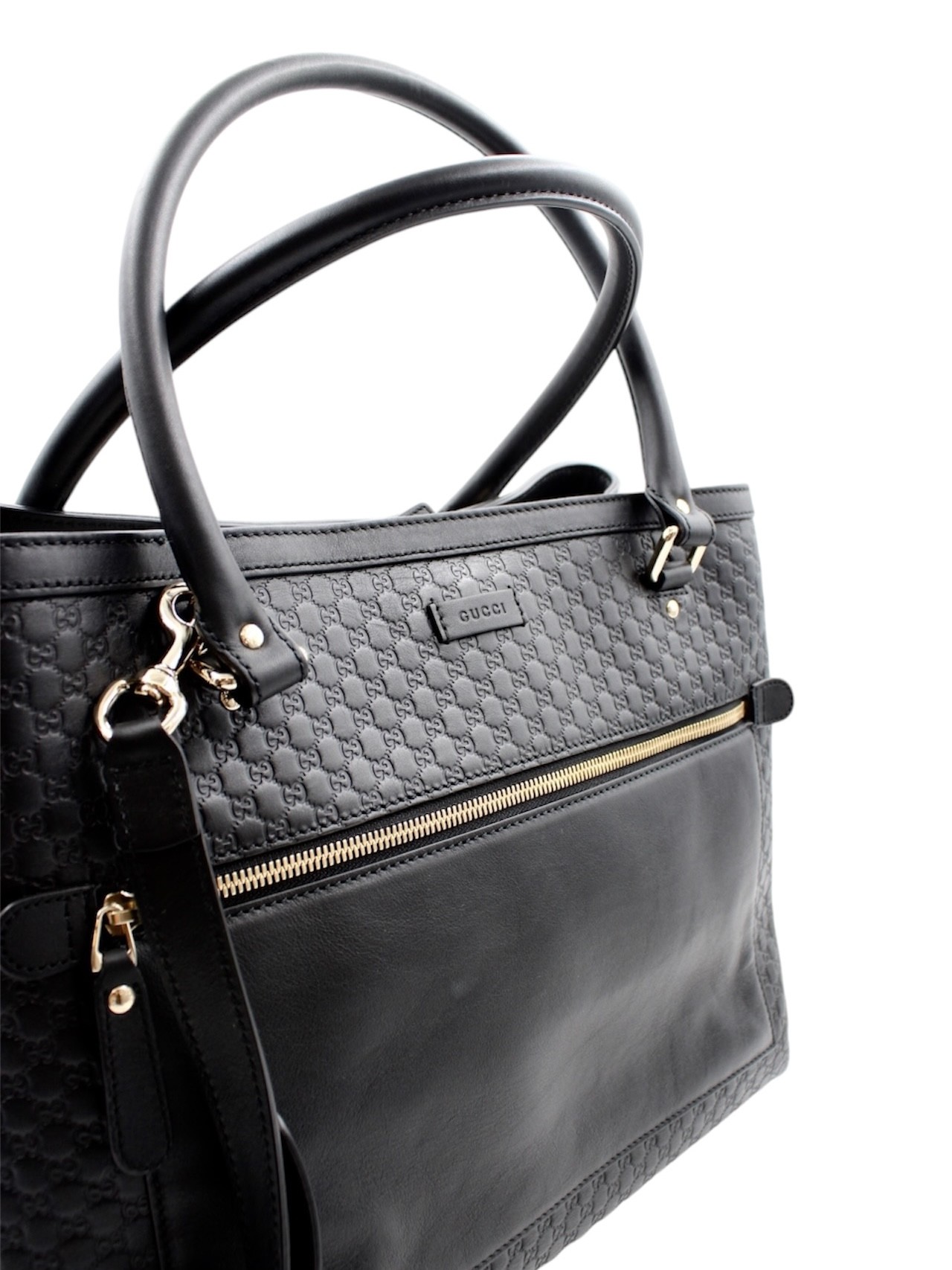 Shopper in Pelle Micro Guccissima Nera thumb