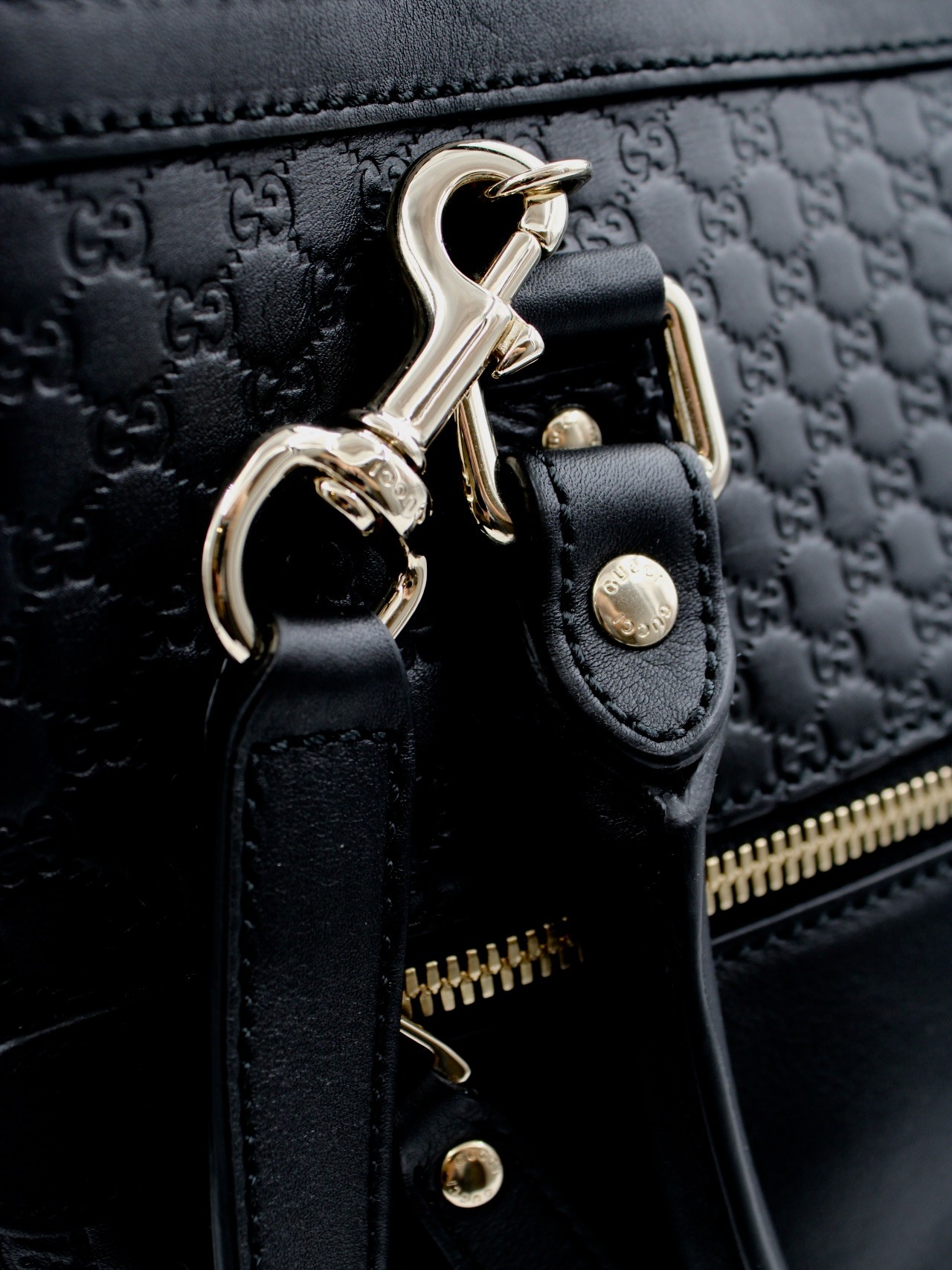 Shopper in Pelle Micro Guccissima Nera thumb
