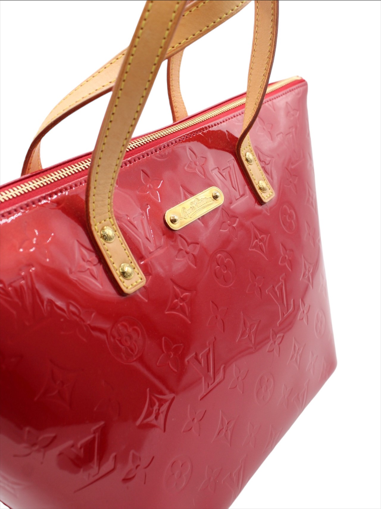 Borsa Louis Vuitton Bellevue in Vernice Rossa thumb