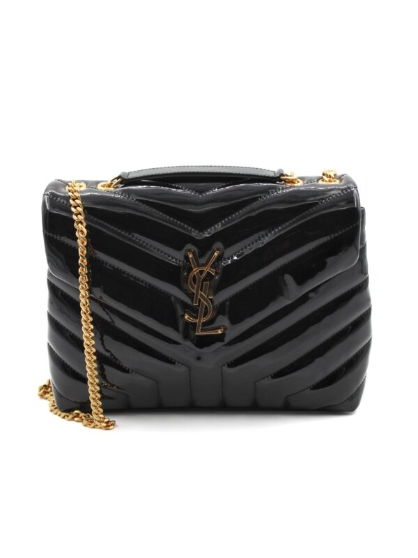 Borsa Saint Laurent Lou Lou small in pelle verniciata