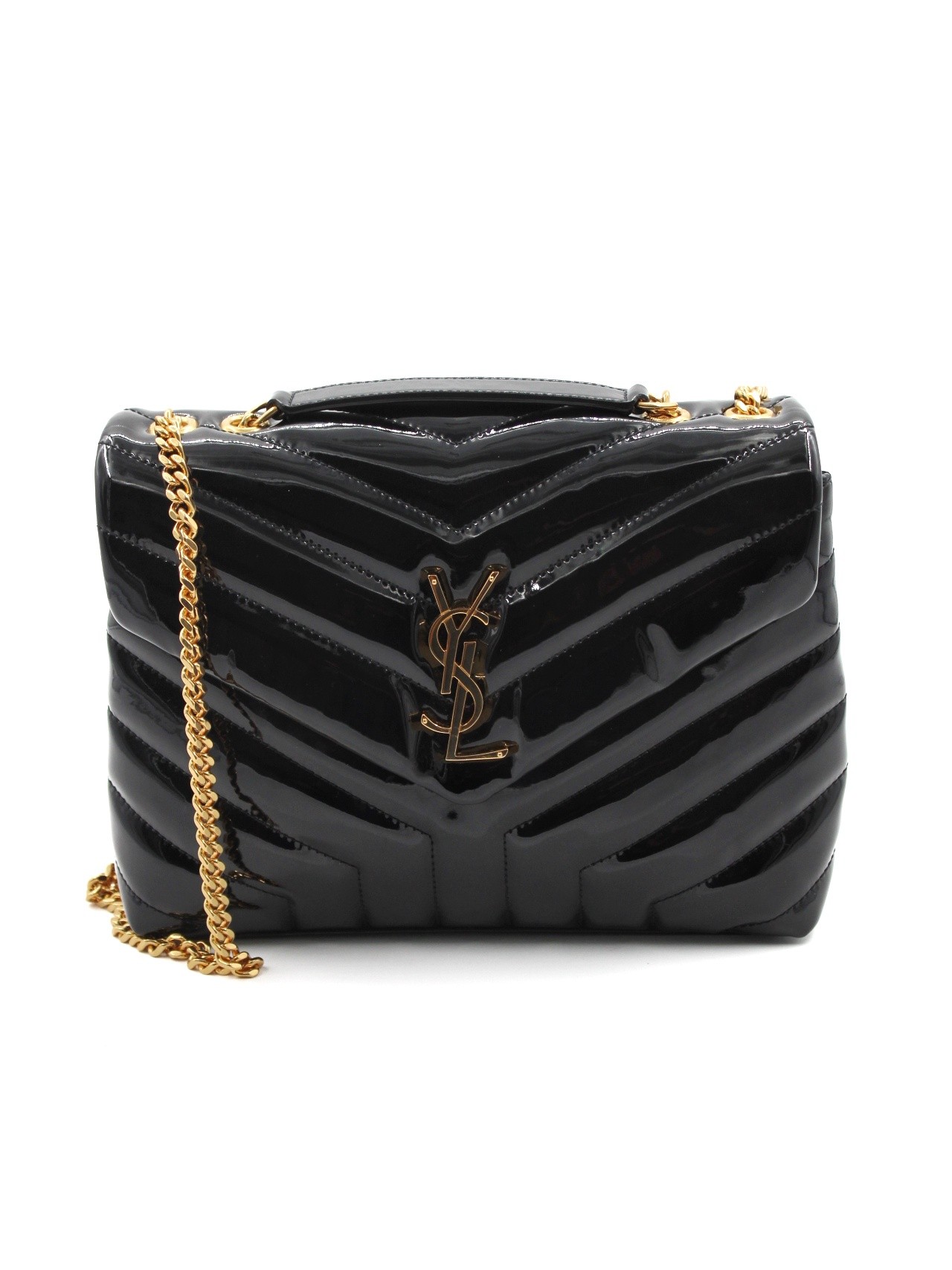 Borsa Saint Laurent Lou Lou small in pelle verniciata thumb