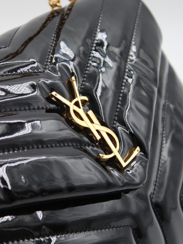 Borsa Saint Laurent Lou Lou small in pelle verniciata