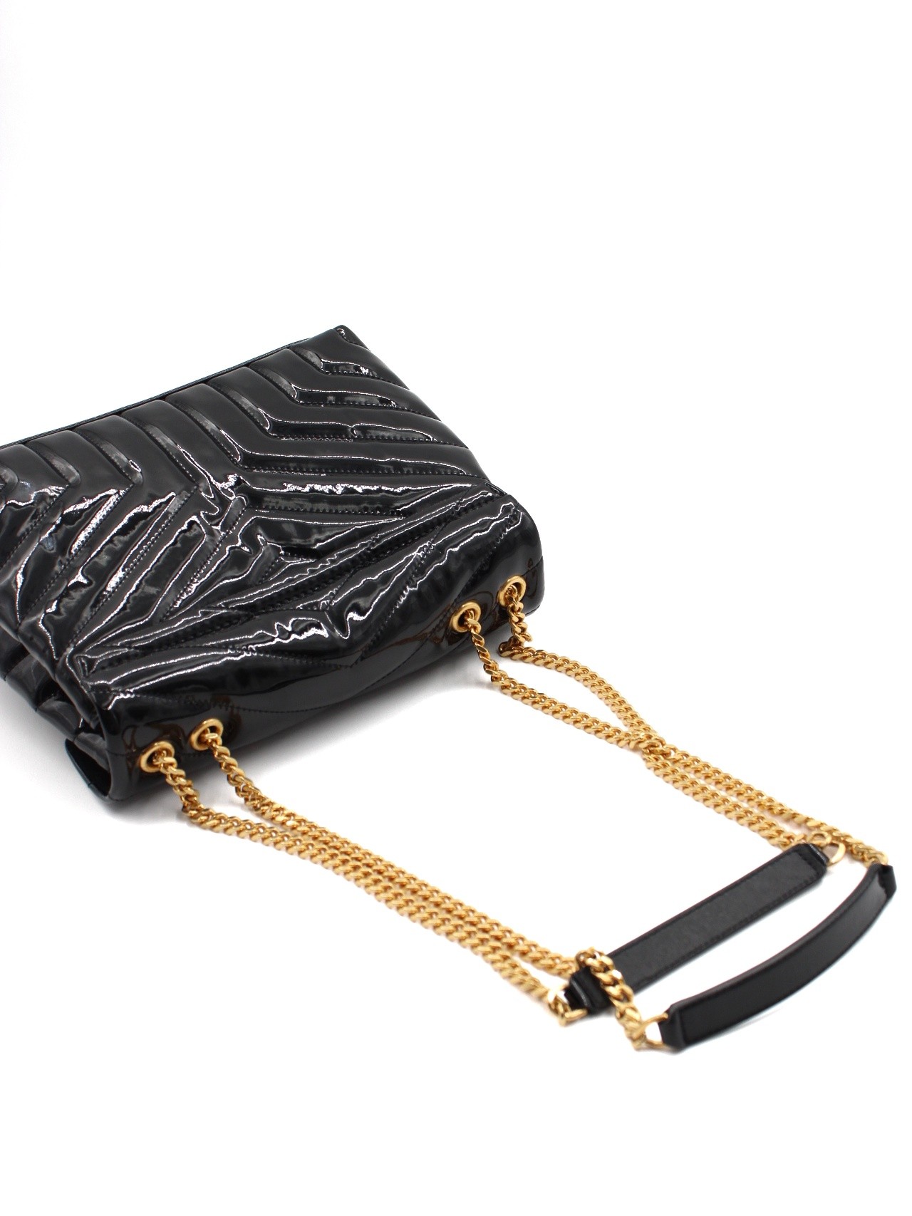 Borsa Saint Laurent Lou Lou small in pelle verniciata thumb