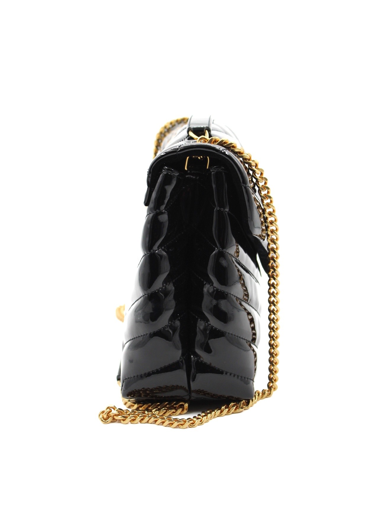 Borsa Saint Laurent Lou Lou small in pelle verniciata thumb