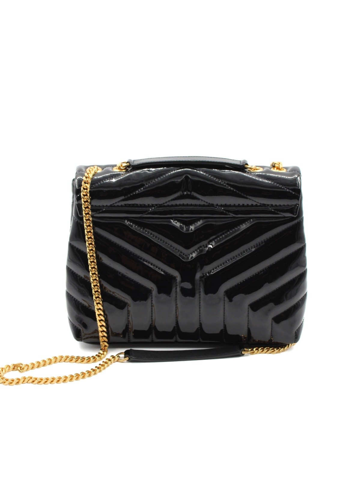 Borsa Saint Laurent Lou Lou small in pelle verniciata thumb