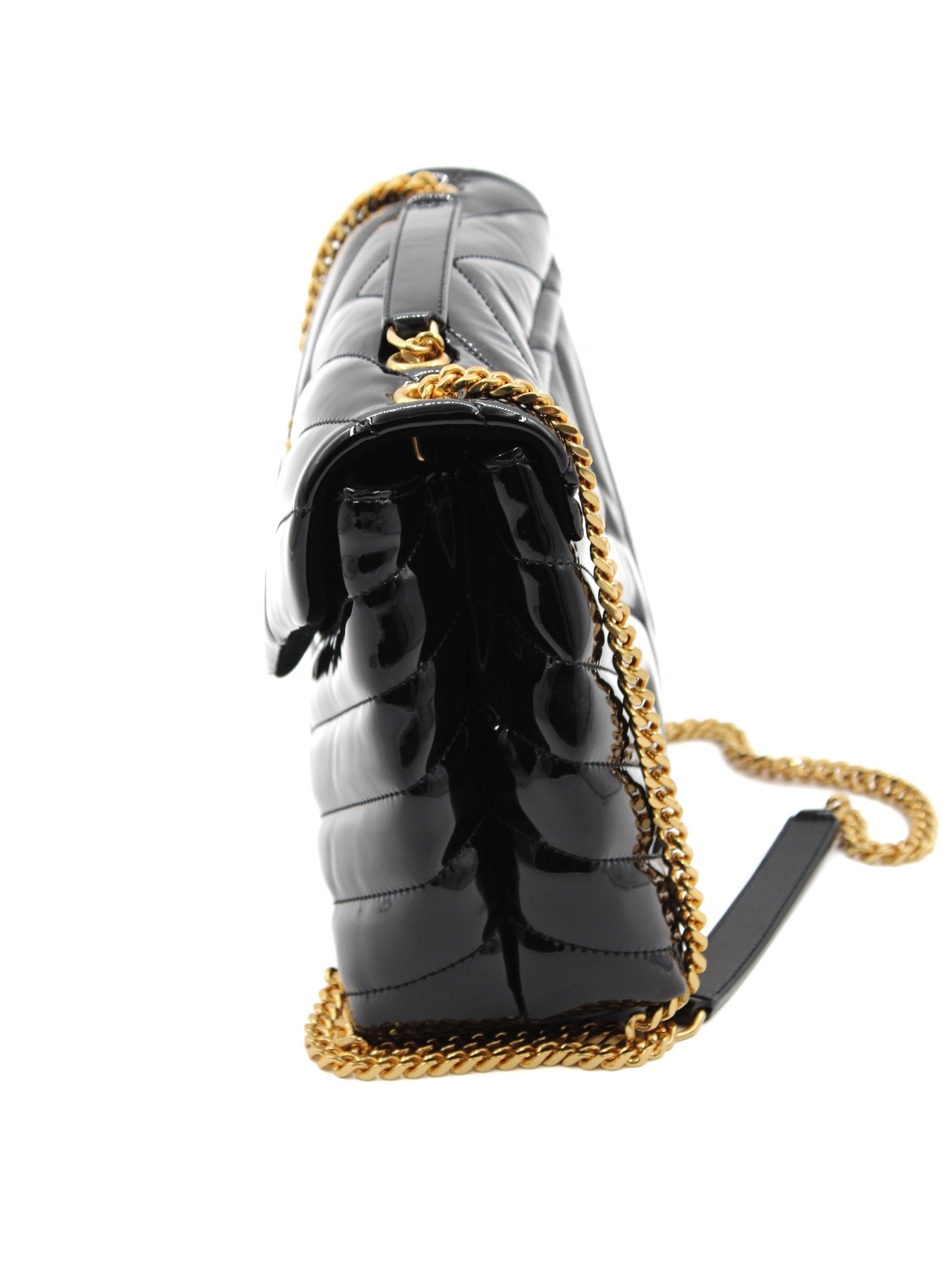 Borsa Saint Laurent Lou Lou small in pelle verniciata thumb