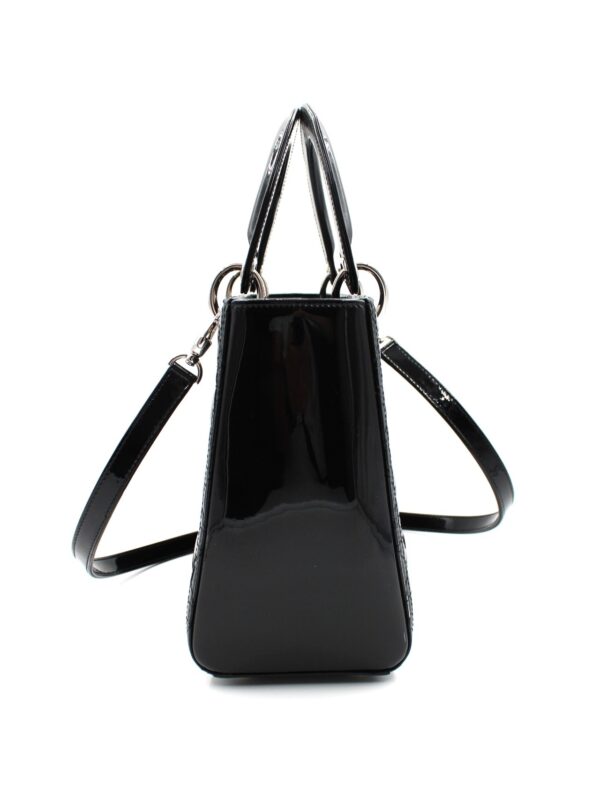 Borsa Lady Dior media in pelle verniciata
