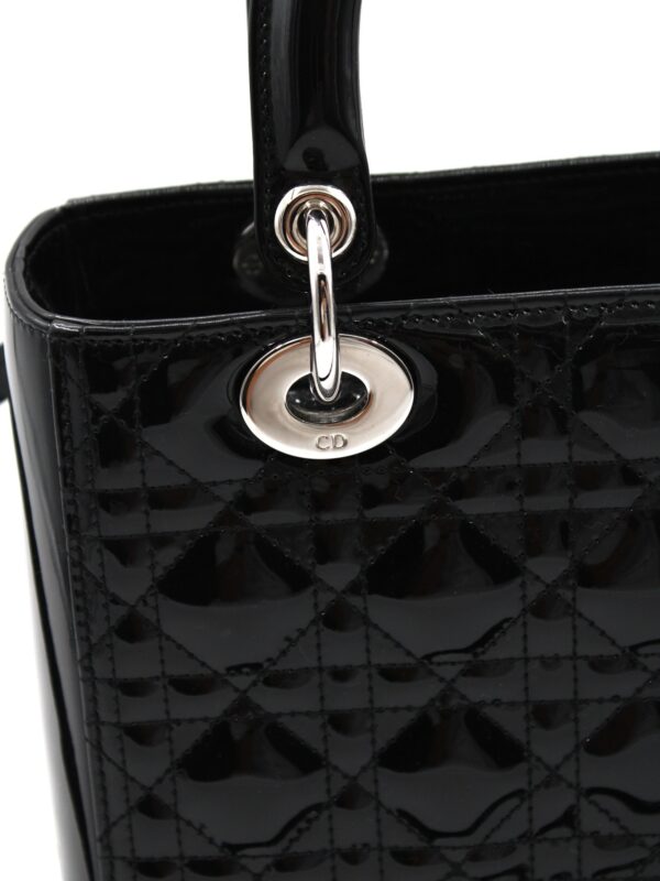 Borsa Lady Dior media in pelle verniciata