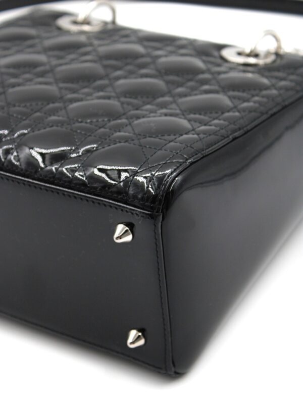 Borsa Lady Dior media in pelle verniciata