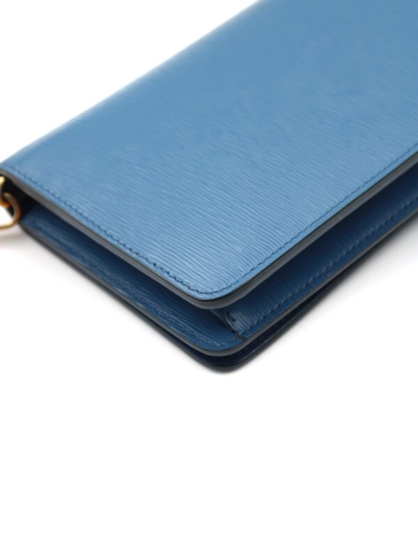 Tracolla Prada in pelle blu